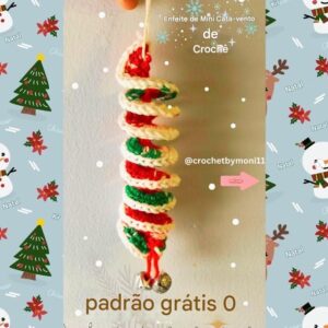 Receita de amigurumi gratuita - Enfeite de Natal