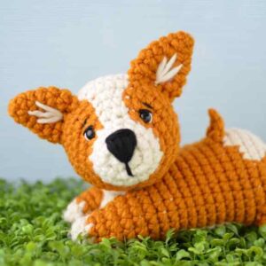 Receita de amigurumi em PDF - Filhote de Corgi
