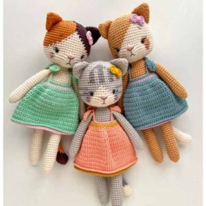 Receita de amigurumi em PDF - Gatas