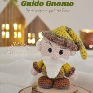 Receita de amigurumi gratuita - Guido Gnomo