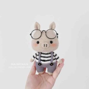 Receita de amigurumi em PDF - Joey o porquinho