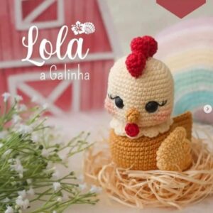Receita de amigurumi gratuita - Lola a galinha