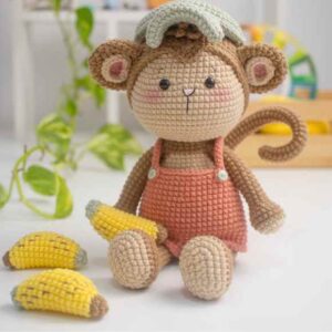Receita de amigurumi em PDF - Macaco Marcel