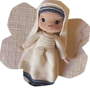 Receita de amigurumi em PDF - Santa Madre Teresa