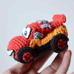 Receita de amigurumi em PDF - McQueen