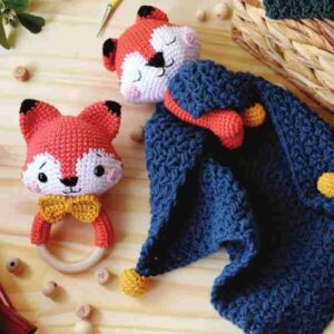 Receita de amigurumi em PDF - Naninha e Chocalho Michael e Megan