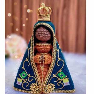 Receita de amigurumi em PDF - Nossa Senhora Aparecida