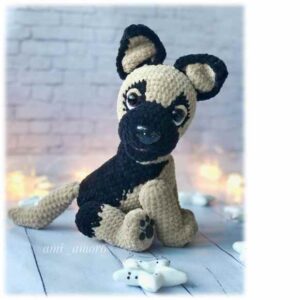 Receita de amigurumi em PDF - Pastor Alemão