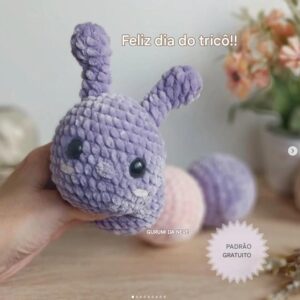 Receita de amigurumi gratuita - Pequeno Verme