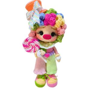 Receita de amigurumi em PDF - Palhaço Pistachin