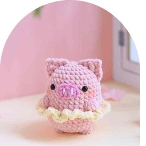Receita de amigurumi em PDF - Porquinha Bailarina