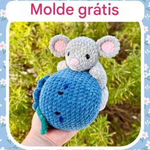 Receita de amigurumi gratuita - Rato com amora