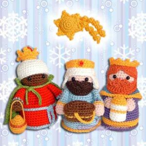 Receita de amigurumi em PDF - Reis Magos