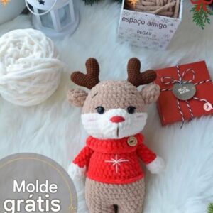 REceita de amigurumi gratuita - Rena