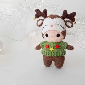 Receita de amigurumi em PDF - Rena de Brinquedo