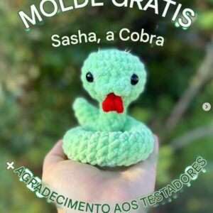 Receita de amigurumi gratuita - Sasha a Cobra