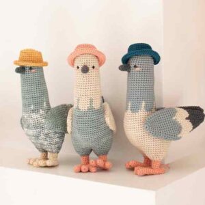 Receita de amigurumi em PDF - Pombo