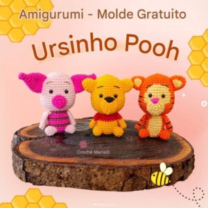 Receita de amigurumi gratuita - Ursinho Pooh