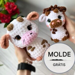 Receita de amigurumi gratuito - Vaca