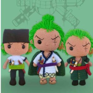 Receita de amigurumi em PDF - Zoro