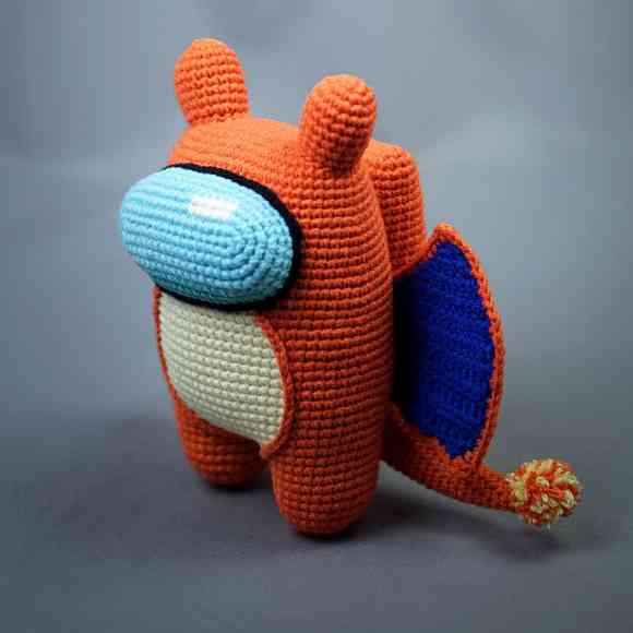 Receita de amigurumi em PDF - Among Us Charizard
