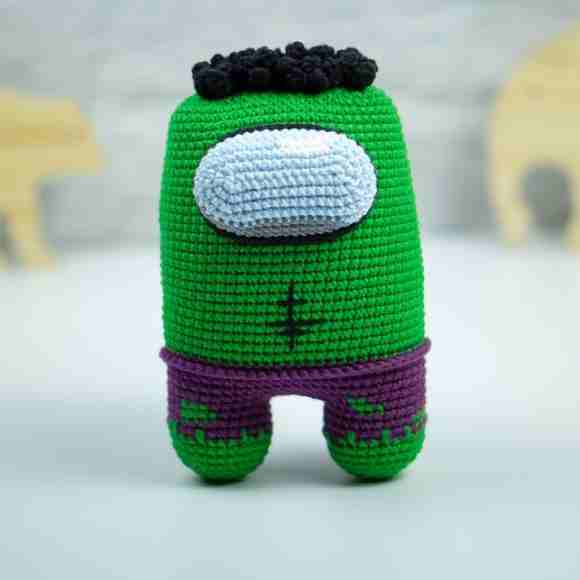 Receita de amigurumi em PDF - Among Us Hulk