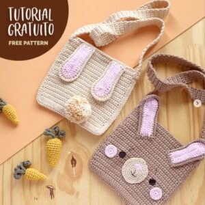 Receita de amigurumi gratuito - Bolsa Coelho
