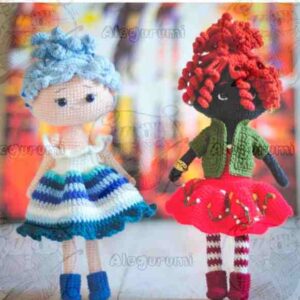 Receita de Amigurumi em PDF– Bonecas Tiffany e Liberty