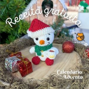 Receita de amigurumi gratuita - Boneco de Neve
