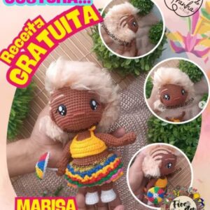 Receita de amigurumi gratuita - Marisa a Passista