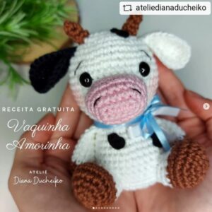 Receita de amigurumi gratuita - Vaquinha Amorinha