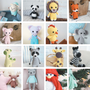 Receita de amigurumi em PDF - Animais Fofos
