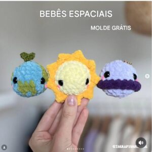 Receita de amigurumi gratuita - Bebês espaciais