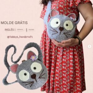 Receita de amigurumi gratuita - Bolsa Gato