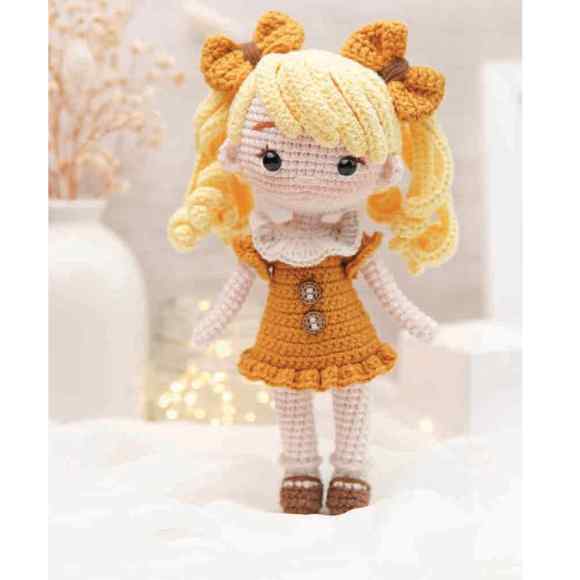 Receita de amigurumi em PDF - Boneca Cachinhos Dourados