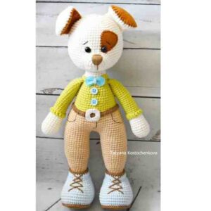 Receita de amigurumi em PDF - Cachorro Bruno