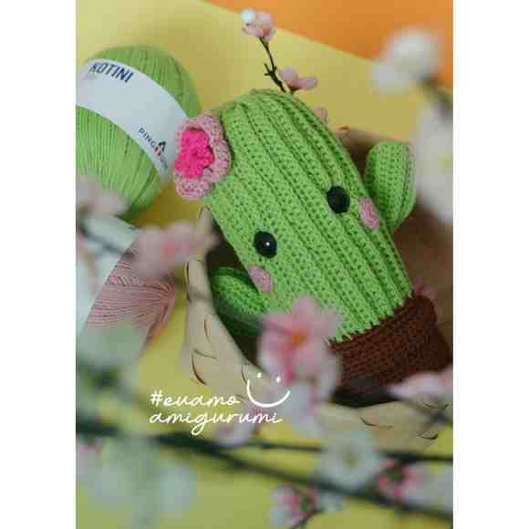 Receita de amigurumi em PDF - Cactus Primavera