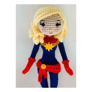 Receita de amigurumi em PDF - Capitã Marvel