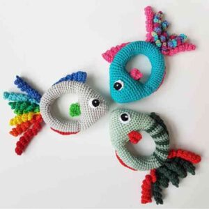 Receita de amigurumi em PDF - Chocalho de Peixe