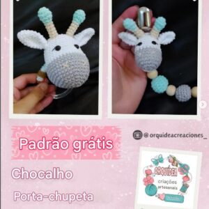 Receita de amigurumi gratuita - Chocalho Girafa
