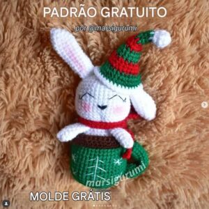 Receita de amigurumi gratuita - Coelho de Natal