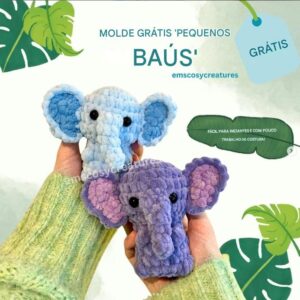 Receita de amigurumi Gratuita - Elefante de Pelúcia