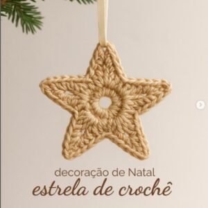 Receita de crochê gratuita - Estrela de Natal