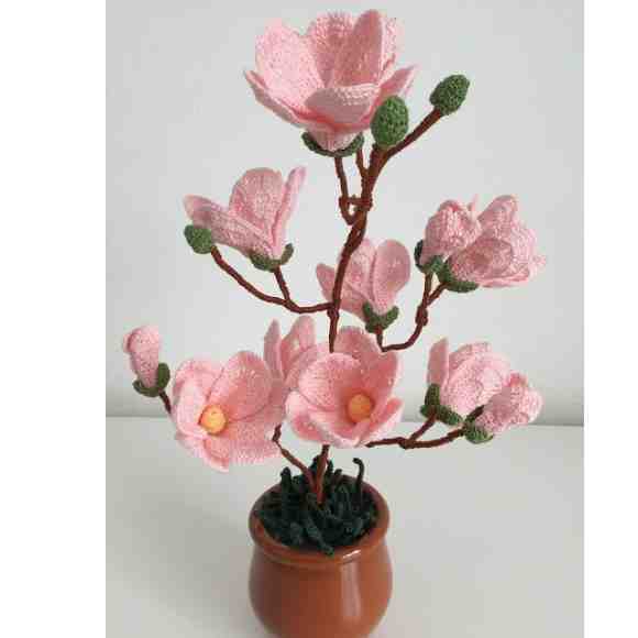 Receita de amigurumi em PDF - Flor da Magnólia