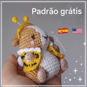 Receita de amigurumi gratuita - Hammster Abelha