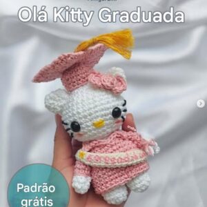 Receita de amigurumi gratuita - Hello Kitty Formada