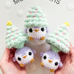Receita de amigurumi gratuito - Pinguim árvore de natal