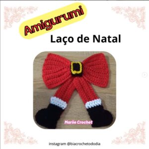 Receita de amigurumi gratuita - Laço de Natal