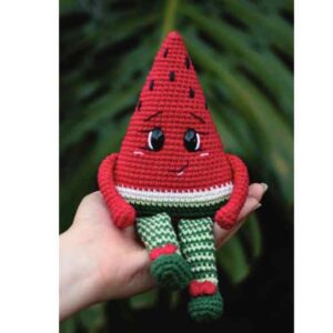 Receita de amigurumi em PDF - Melancia
