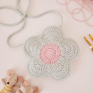 Receita de croche gratuita - Mini bandolera flor